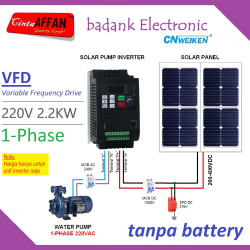 SOLAR WATER PUMP INVERTER 1-PHASE 2.2kW 3HP 10A OUTPUT 220VAC VFD